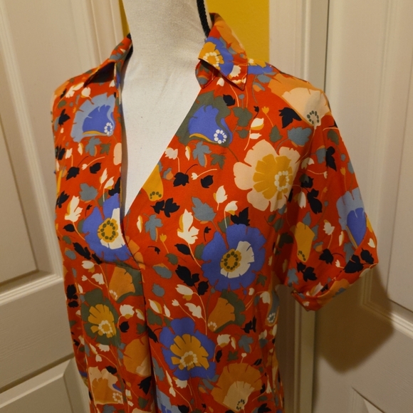 CABI FLORAL BLOUSE, SIZE XS - Picture 4 of 10